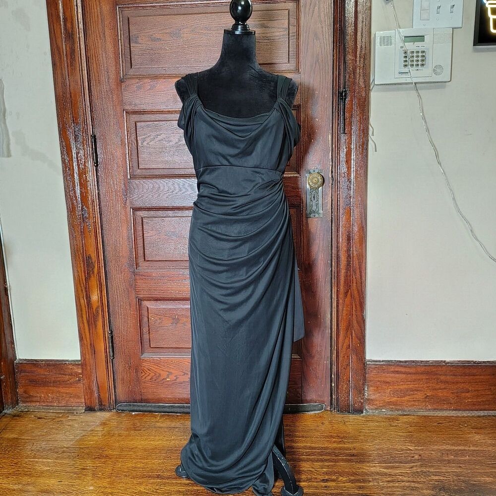 Black Evening Gown Alex Evenings Sz 14